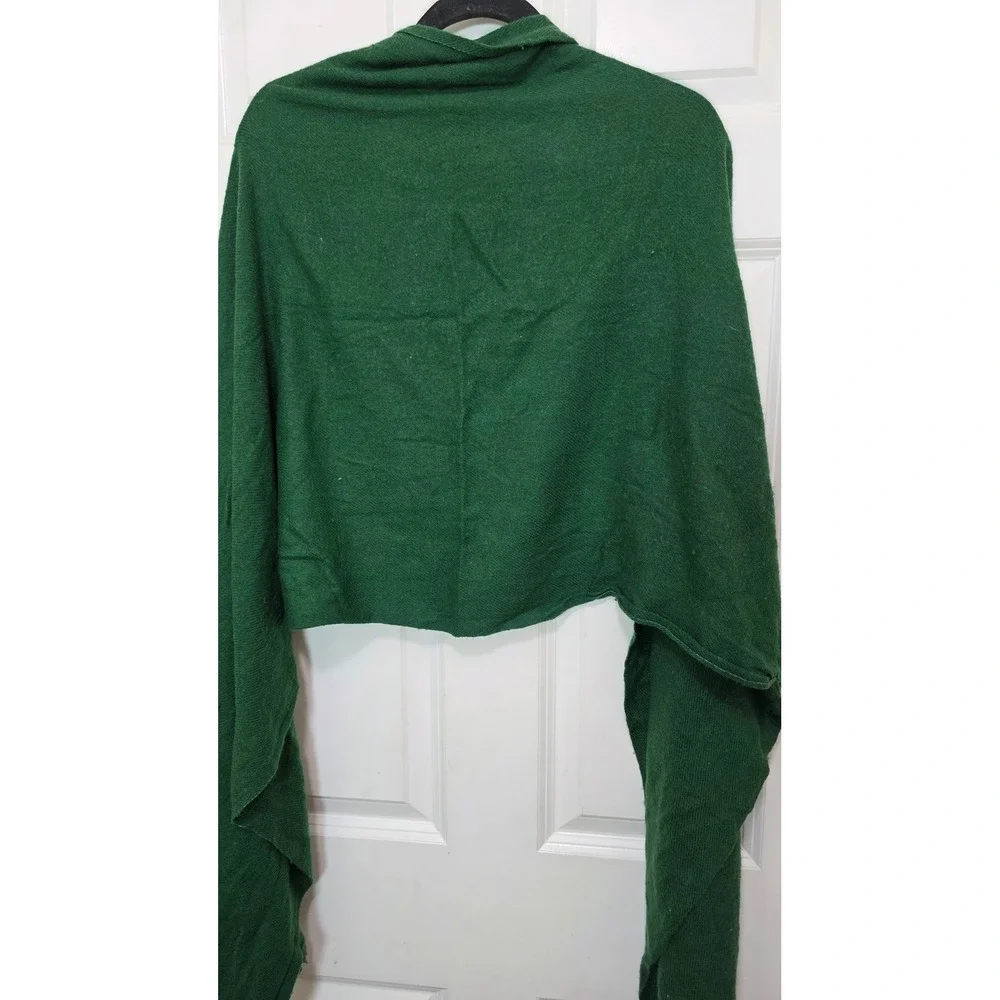 Unbranded 100% Cashmere Shawl Wrap Womens OS Green Nepal Pashmina Scarf 27 x 82